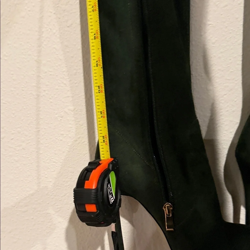 Simmi London Elegant Dark Green Over-the-Knee Boots